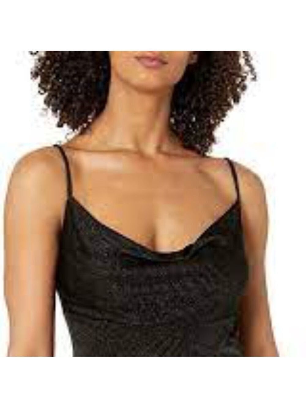 Tahari Cowl Neck Lurex Cami